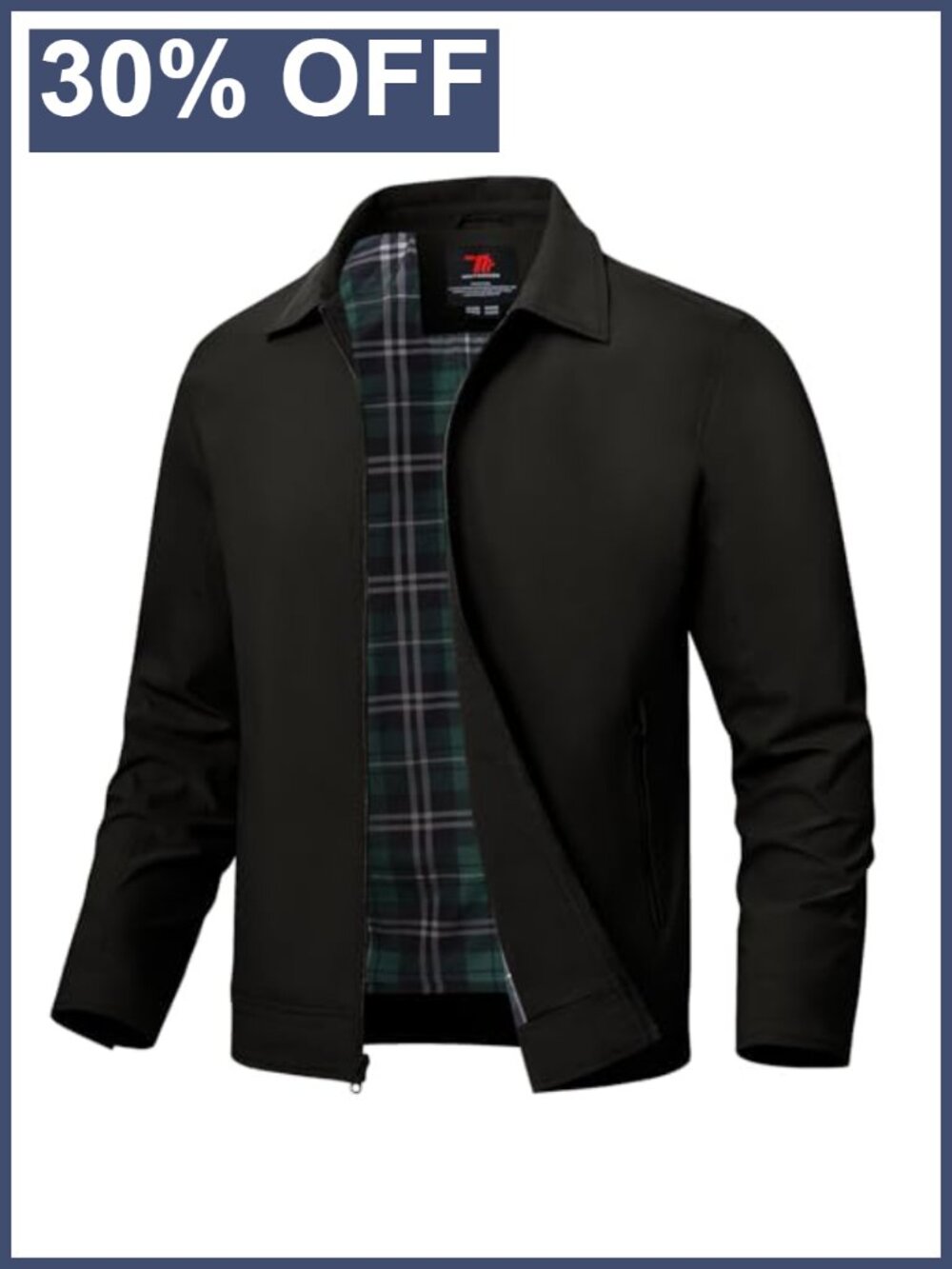 Lightweight Windbreaker Full Zip Casual Work Golf Jacket with Pockets